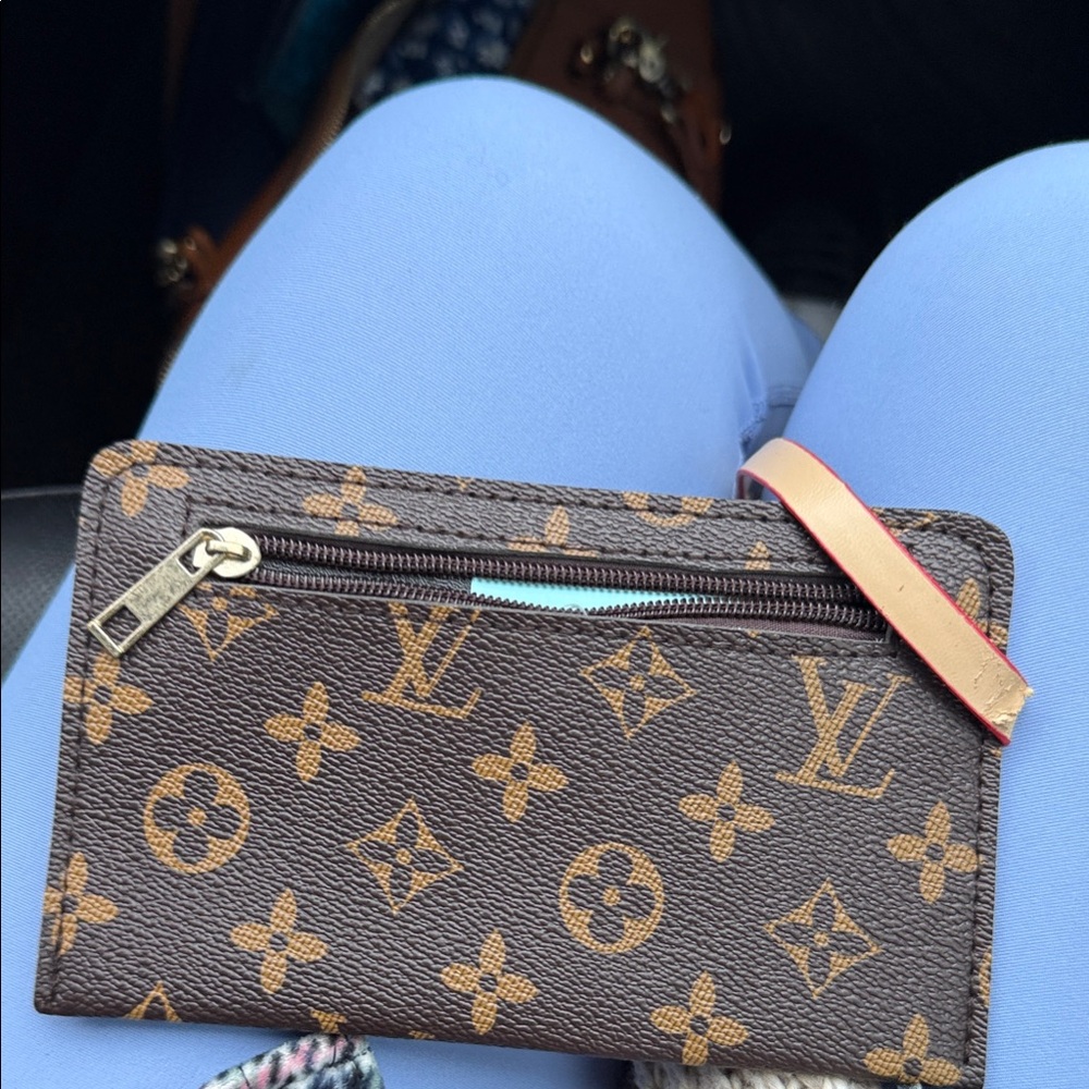 Louis Vuitton Brown and Tan Monogram Card Holder